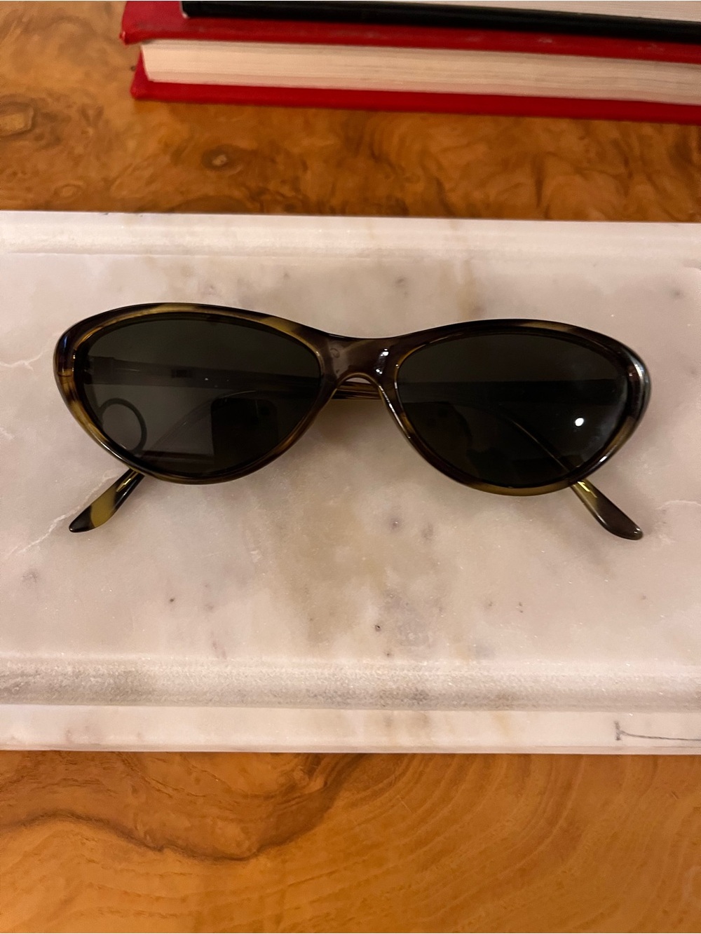 JW ANDERSON Tortoiseshell Cat Eye Sunglasses with Dark Lenses